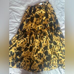 Corey Lynn Calter Anthropologie Leopard Maxi Skirt Strapless Dress Free Size